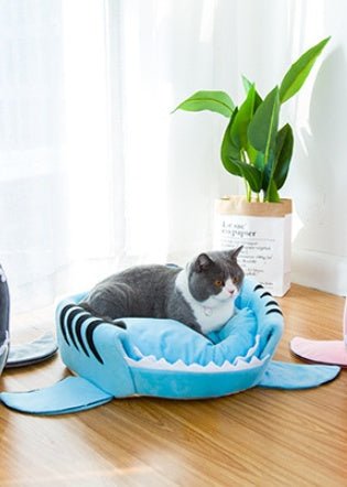 Creative Dual - Purpose Shark Pet Bed Small Dogs And Cats Warm Pet Bed - MyMobile