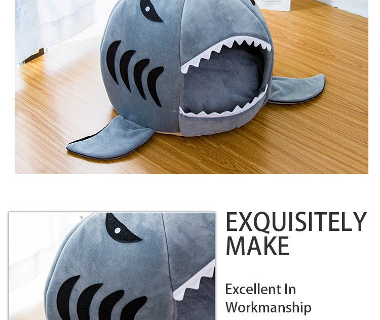 Creative Dual - Purpose Shark Pet Bed Small Dogs And Cats Warm Pet Bed - MyMobile