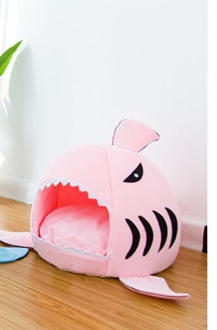 Creative Dual - Purpose Shark Pet Bed Small Dogs And Cats Warm Pet Bed - MyMobile