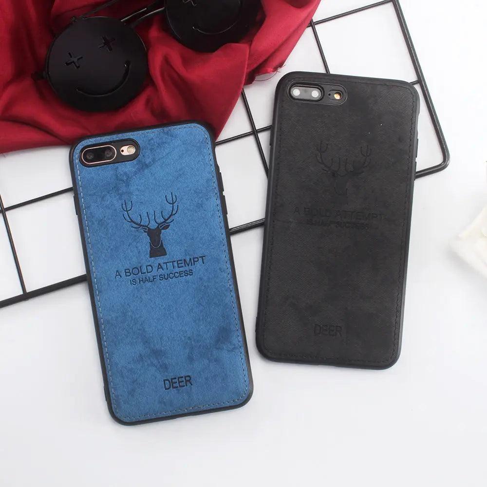 Creative Elk Head Cloth Pattern Mobile Phone Case - MyMobile