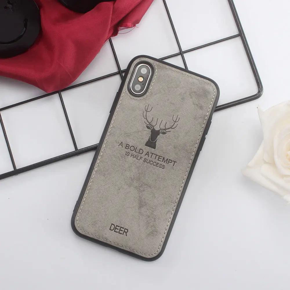 Creative Elk Head Cloth Pattern Mobile Phone Case - MyMobile