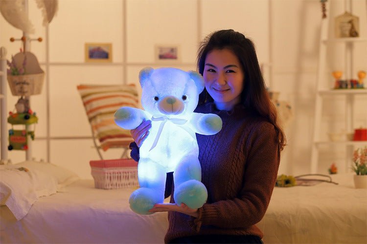 Creative Light Up LED Teddy Bear Stuffed Animals Plush Toy Colorful Glowing Christmas Gift For Kids Pillow - MyMobile