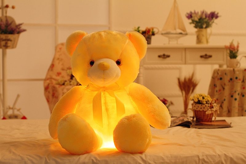 Creative Light Up LED Teddy Bear Stuffed Animals Plush Toy Colorful Glowing Christmas Gift For Kids Pillow - MyMobile