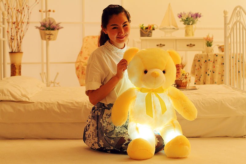 Creative Light Up LED Teddy Bear Stuffed Animals Plush Toy Colorful Glowing Christmas Gift For Kids Pillow - MyMobile