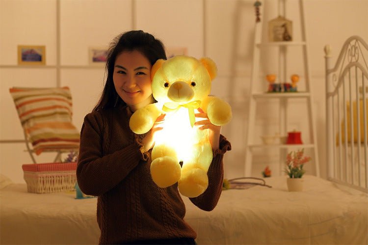 Creative Light Up LED Teddy Bear Stuffed Animals Plush Toy Colorful Glowing Christmas Gift For Kids Pillow - MyMobile