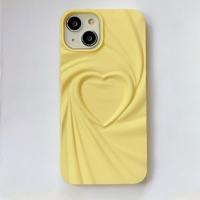 Creative Pleated Love Phone Case For iPhone 14 - MyMobile