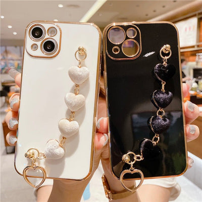 Creative Plush Bracelet Female Mobile Phone Cover For iPhone 15 - MyMobile