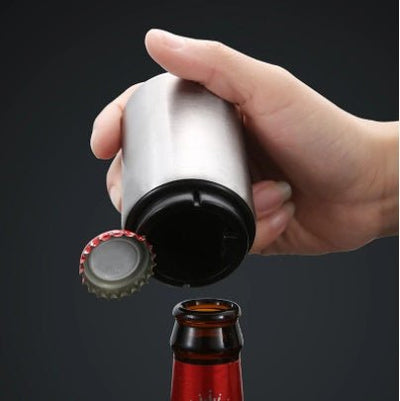 Creative Stainless Steel Beer Bottle Opener Web Celebrity Bar Press Opener Bottle Opener Automatic Summer Party - MyMobile