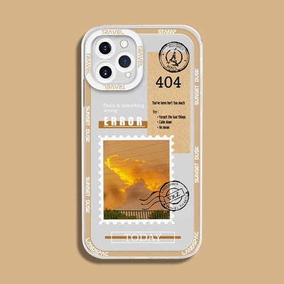 Creative Stamp Printing Silicone Phone Case For iPhone 14 - MyMobile