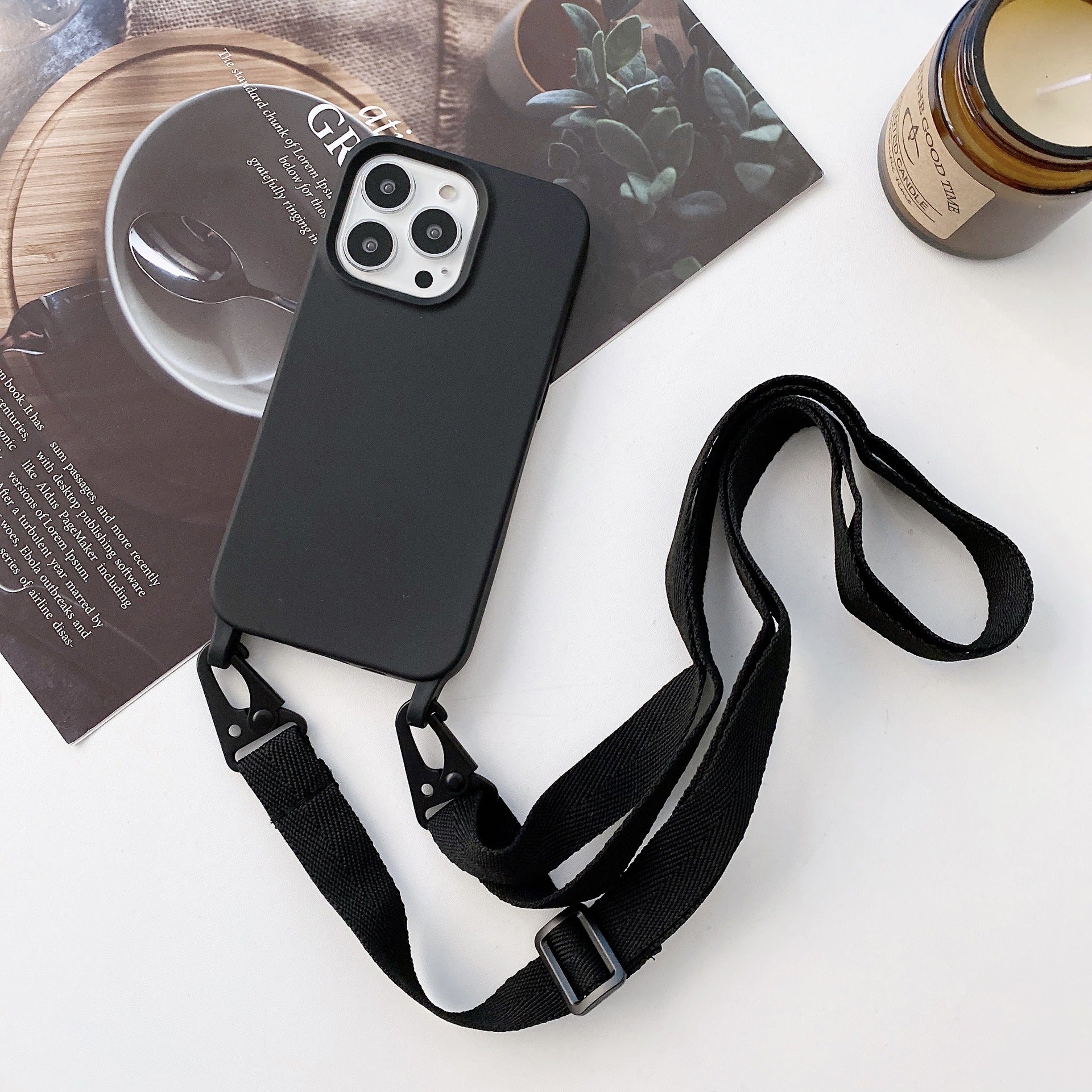 Crossbody Lanyard Liquid Silicone Phone Case For iPhone 15 - MyMobile