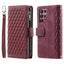 Crossbody Plaid Multi - functional Zipper Bag Mobile Phone Case For Samsung Galaxy S23 - MyMobile