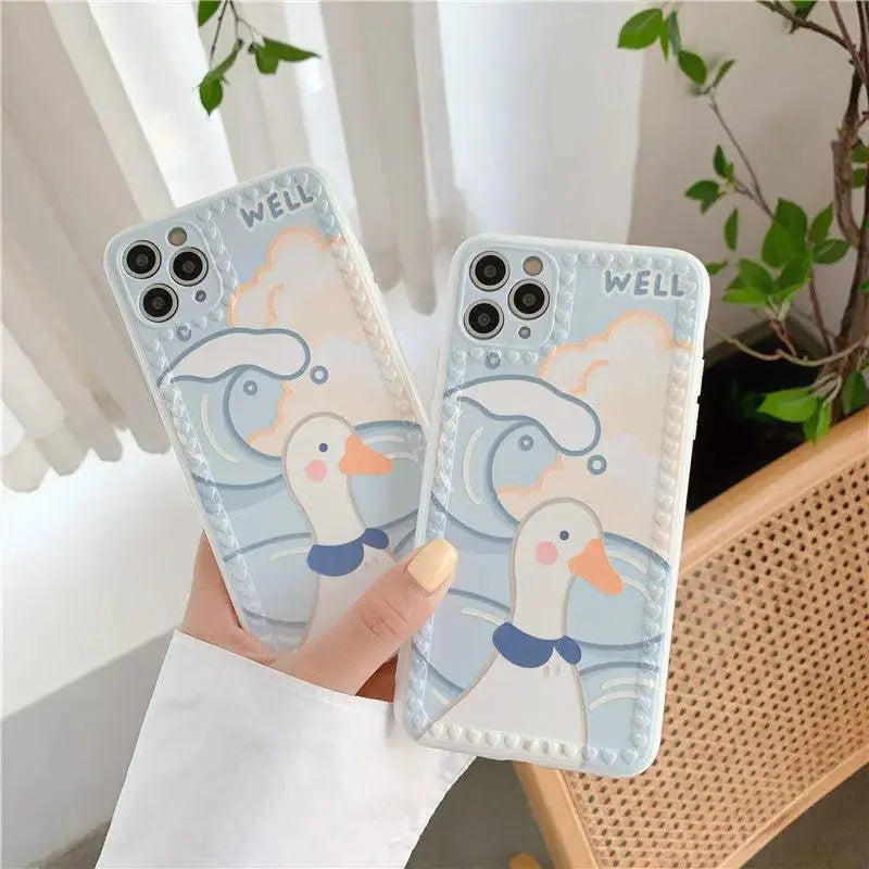 Cute Blue Cartoon Mobile Phone Soft Case - MyMobile