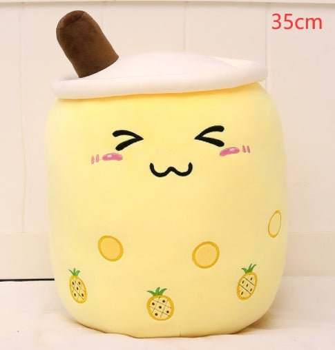 Cute Fruit Drink Plush Stuffed Soft Strawberry Milk Tea Pillow Cushion Kids Gift - MyMobile