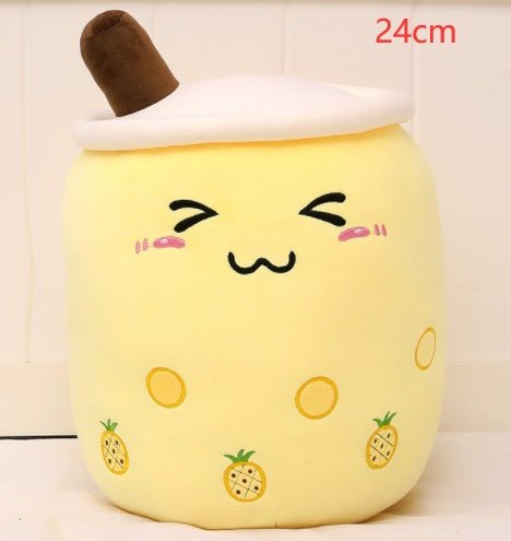 Cute Fruit Drink Plush Stuffed Soft Strawberry Milk Tea Pillow Cushion Kids Gift - MyMobile