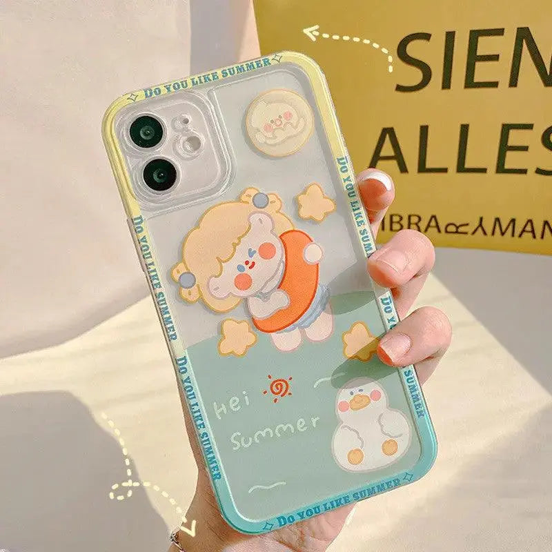 Cute Girl Printed Silicone Phone Case - MyMobile