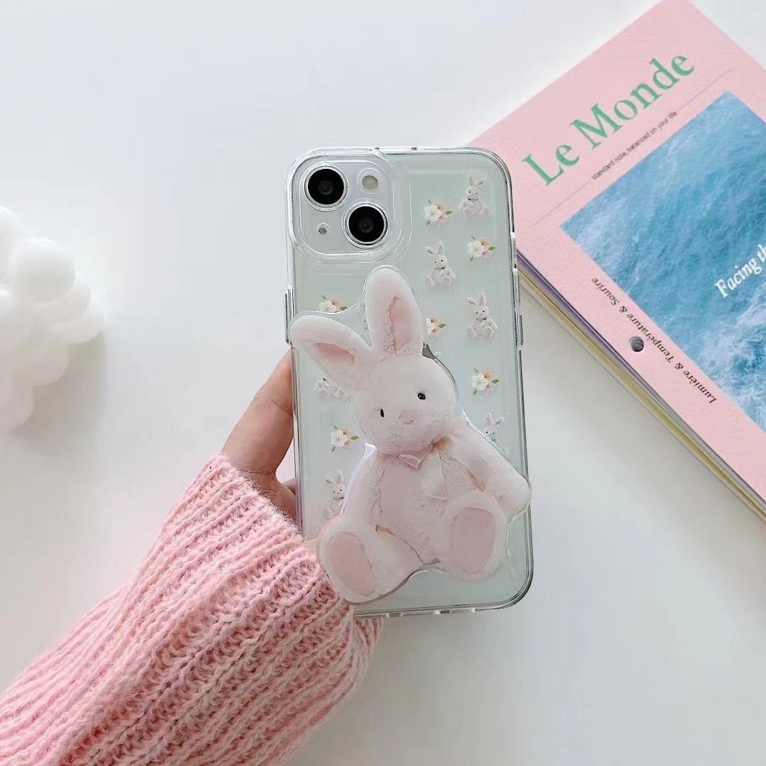 Cute Rabbit Bracket Mobile Phone Case For iPhone 14 - MyMobile