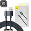 CW - FXP Baseus Crystal Shine Series Fast Charging Data Cable USB to iP 2.4A 2m - Black - MyMobile