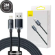 CW-FXP Baseus Crystal Shine Series Fast Charging Data Cable USB to iP 2.4A 2m-Black