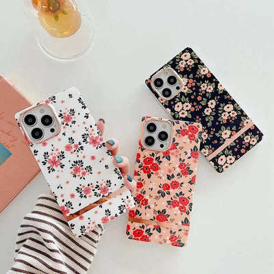 Ins Wind Small Floral Mobile Phone Case Square Protective Online Only