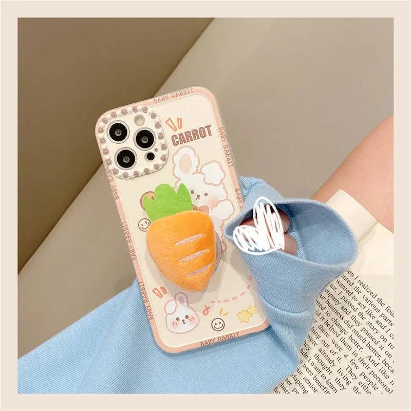 Rabbit Radish Bracket Cartoon Mobile Phone Case - MyMobile