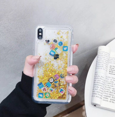 Glittering mobile phone case For iPhone 15