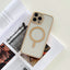 Magnetic Charging Mobile Phone Case With Plated Frame For iPhone 14