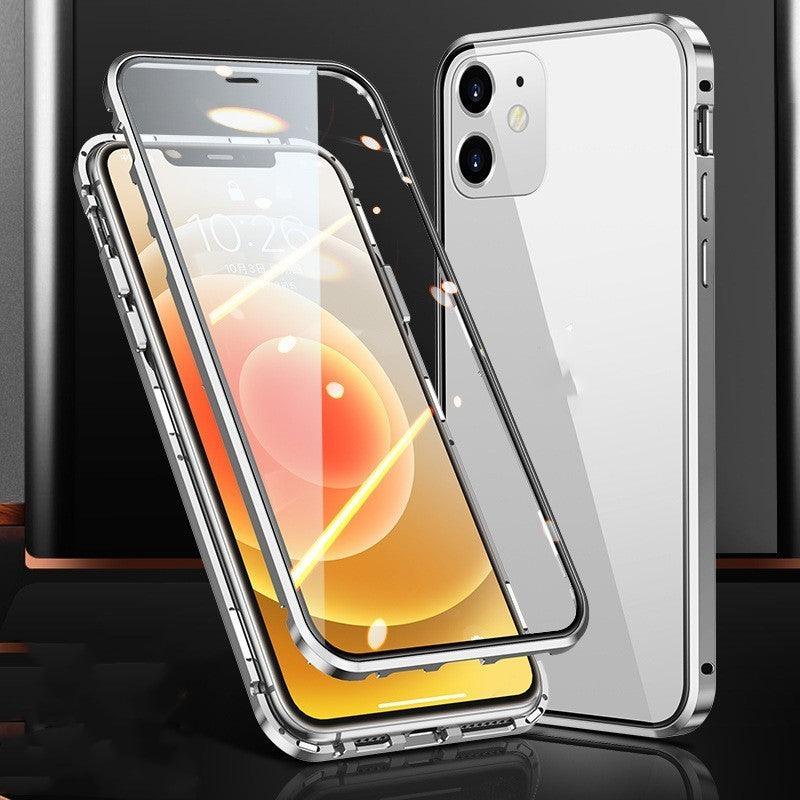 Magnetic Absorbing Glass Phone Case Protective Cover - MyMobile