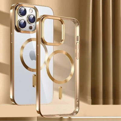 New Electroplated Magnetic Transparent Phone Case Online Only