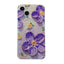 Mobile Phone Case Oil Painting Flower Blue Light Inlaid With Diamond Drop Glue Soft For iPhone 14