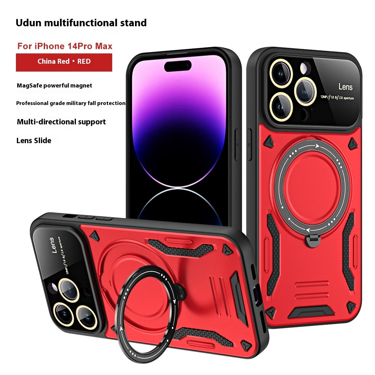 Multifunctional Large Window Magnetic Bracket Phone Case For iPhone 16