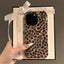 New All-inclusive High-grade Feather Yarn Brown Leopard Printed Phone Case For iPhone 16