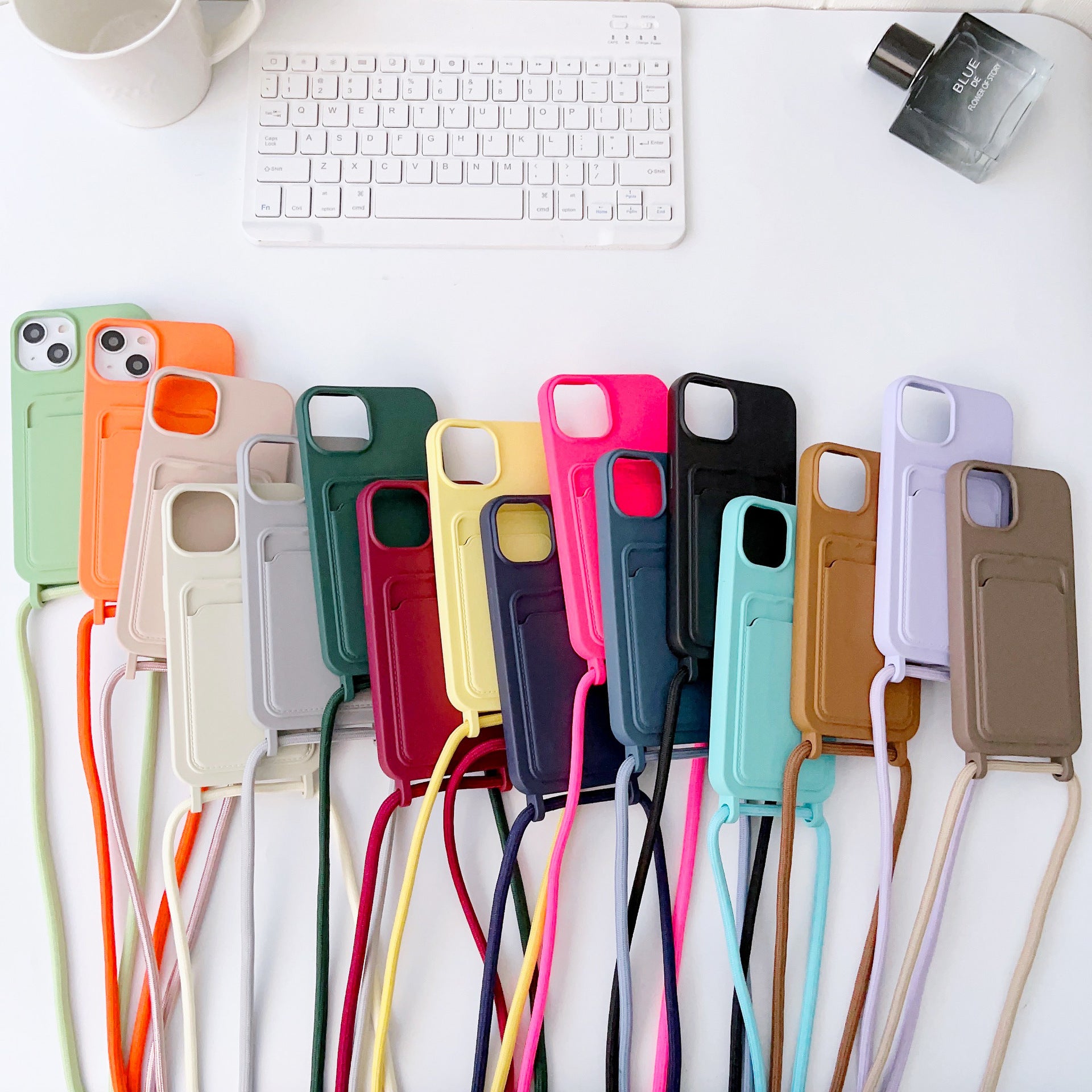 Integrated Card Holder Cross Body Lanyard Phone Case - MyMobile