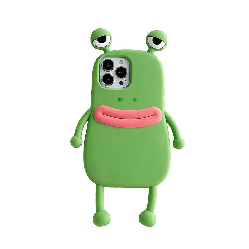 Funny Silicone 3D Frog Phone Case For IPhone 14 13 Cartoon Cute Shockproof Bumper Cover - MyMobile