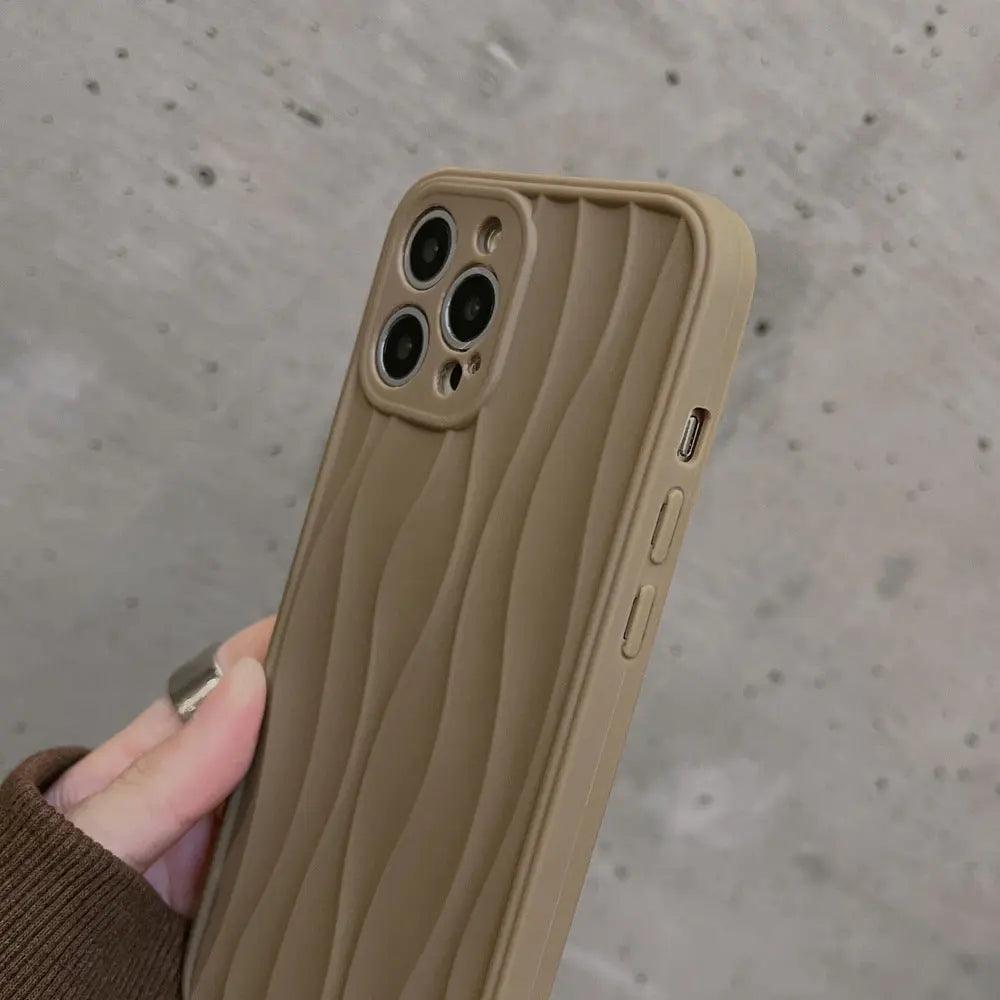 Milk Coffee Color Corrugated Mobile Phone Shell Online Only