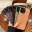 Simple Solid Color Fur Phone Case For iPhone 14