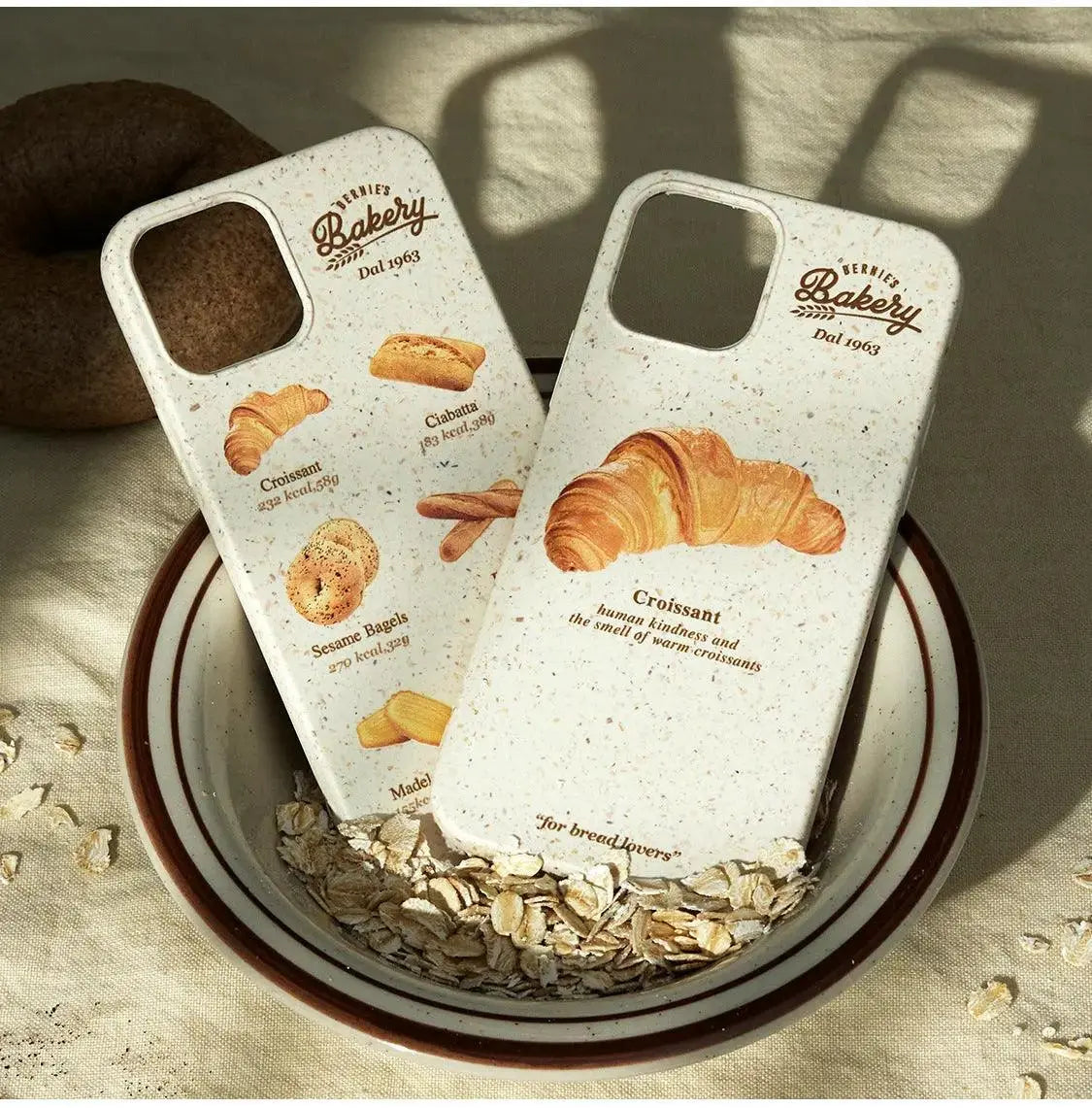 Degradable Croissant Mobile Phone Case Retro - MyMobile