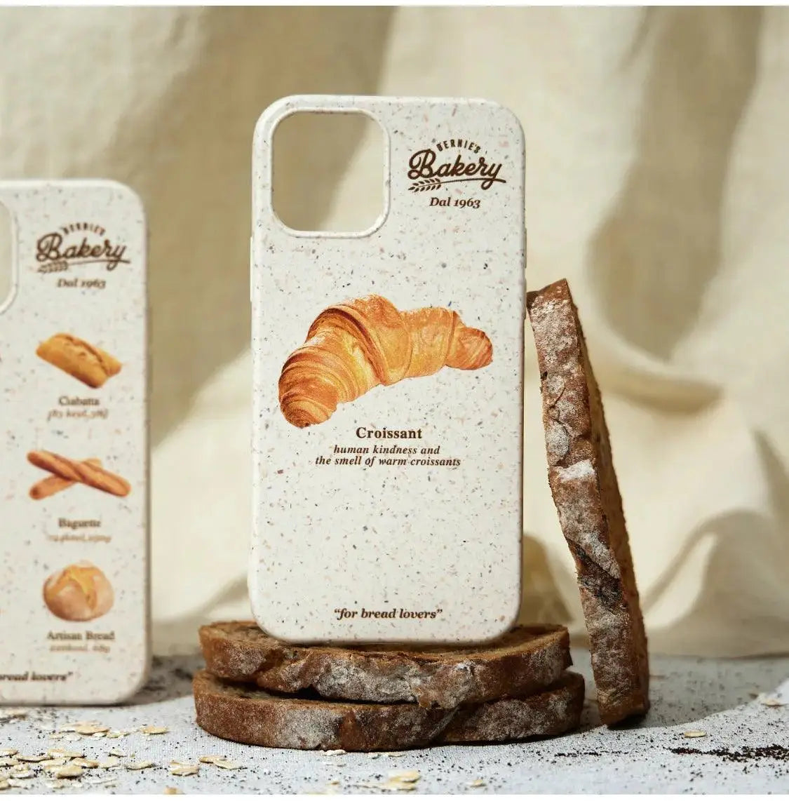 Degradable Croissant Mobile Phone Case Retro - MyMobile