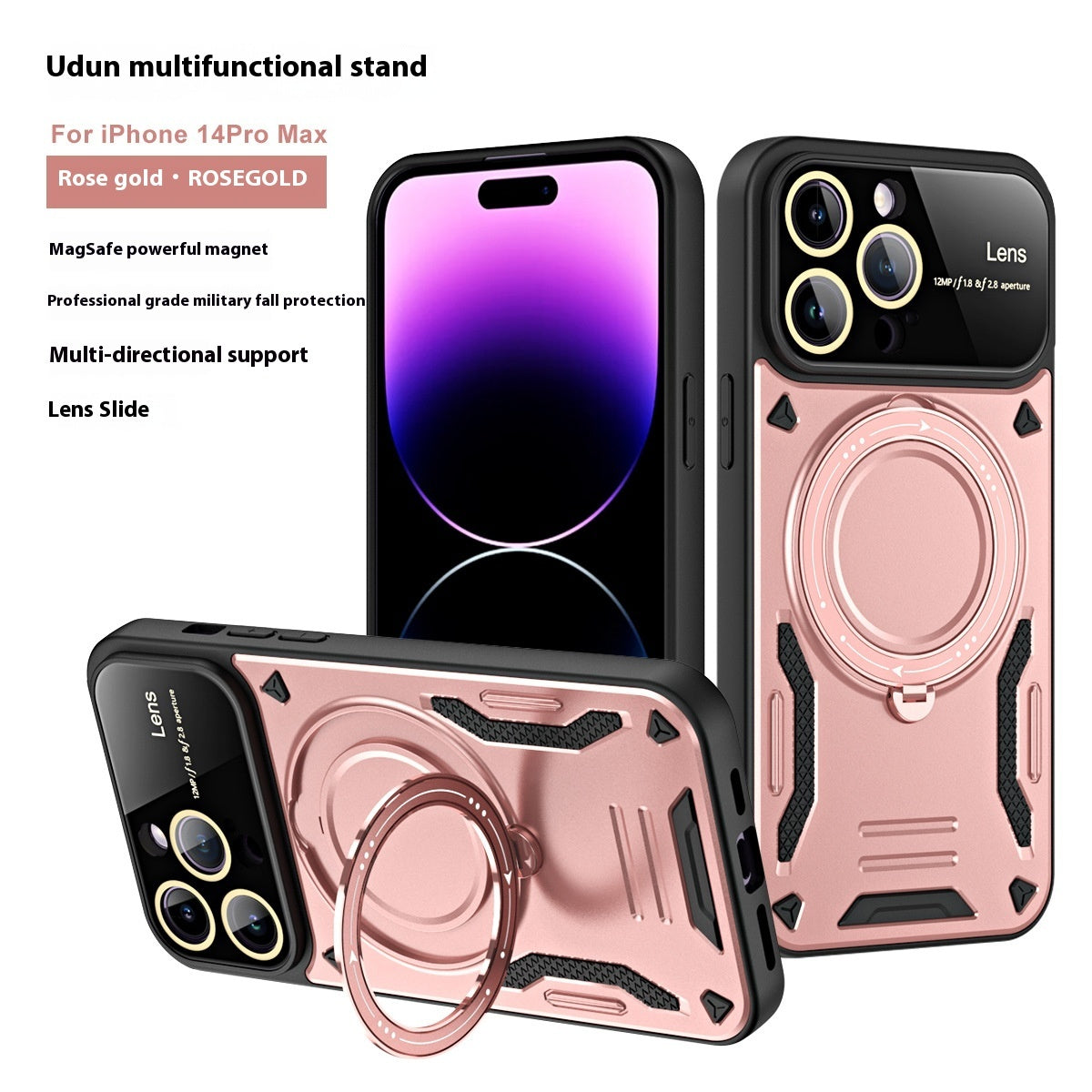 Multifunctional Large Window Magnetic Bracket Phone Case For iPhone 16