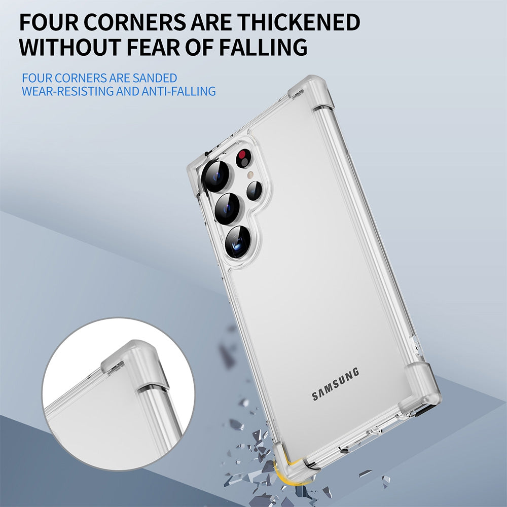 Anti-Shock Space Protective Clear Case Cover for Samsung Galaxy S24 Ultra-Transparent
