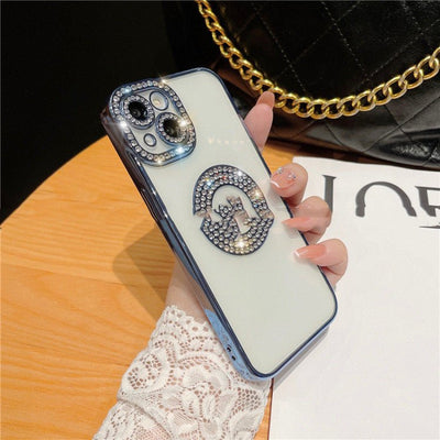 Diamond Ring Phone Case Diamond Electroplating Soft For iPhone 14 - MyMobile