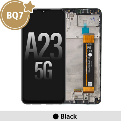 BQ7 Samsung Galaxy A23 5G A236 OLED Screen Replacement Digitizer with Frame-Black (As the same as service pack, but not from official Samsung) - MyMobile