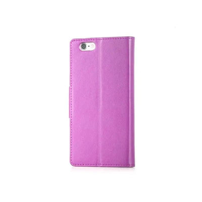 Mycase Leather Wallet Samsung S7 Edge Purple - MyMobile