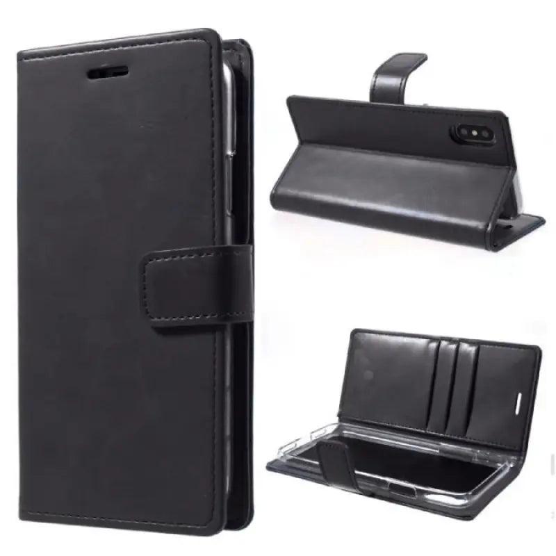 Mycase Leather Folder Samsung A50 - Black - MyMobile