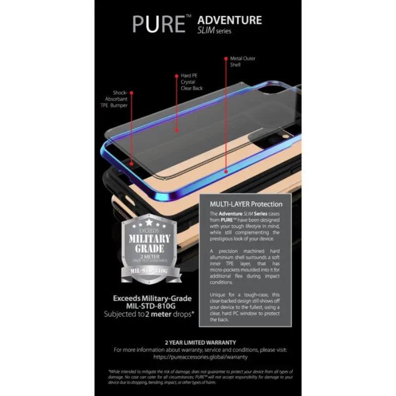 Pure Adventure Slim Metal Case Samsung S20 - Black - MyMobile