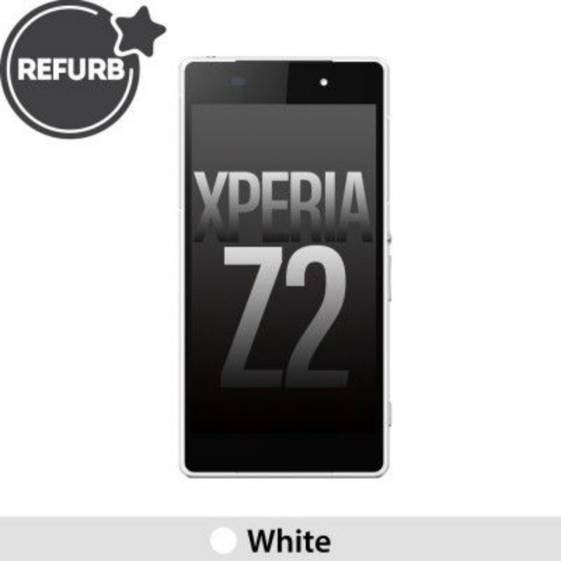 LCD Assembly with Frame for Sony Xperia Z2 D6502 D6503 D6543 L50W D6502D (Refurbished)-White