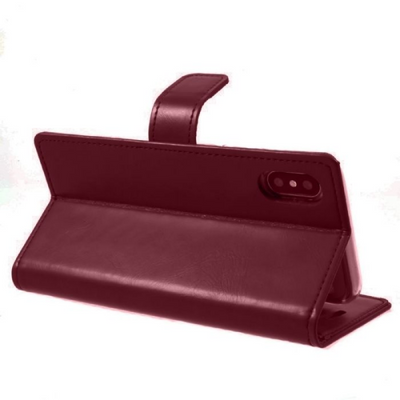 Mycase Leather Folder Samsung S10 - Berry Red