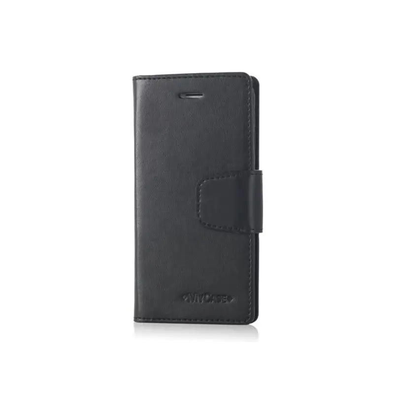 Mycase Leather Wallet Alcatel U5 4G Black - MyMobile