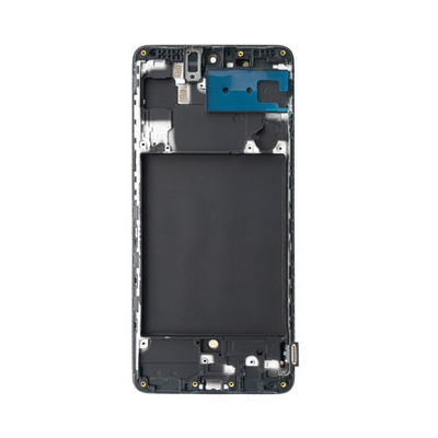 BQ7 Samsung Galaxy A71 A715F OLED Screen Replacement Digitizer with Frame-Prism Crush Black (As the same as service pack, but not from official Samsung) - MyMobile