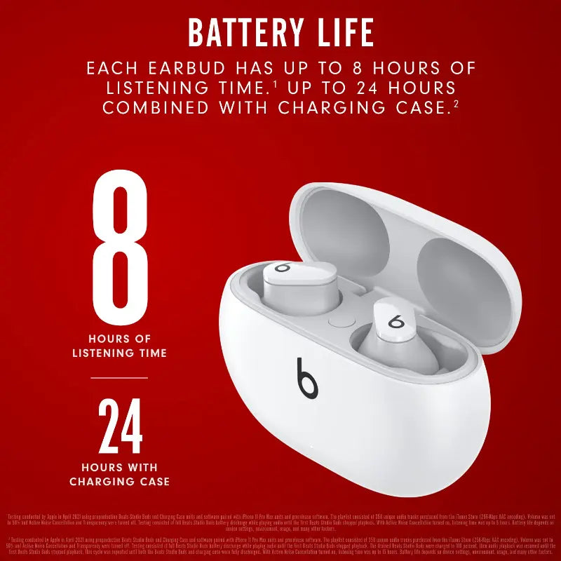 Beats Studio Buds True Wireless Earphones White - MyMobile