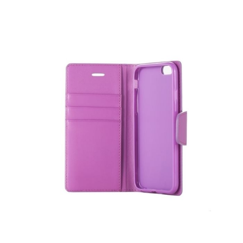 Mycase Leather Wallet Samsung J2 Pro 2018 Purple